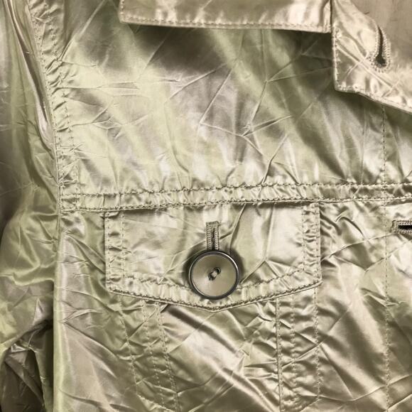 Chico's Jacket Womens Size 0 Gold Button Down Trucker‎ Style Elbow Length Sleeve - Picture 2 of 8